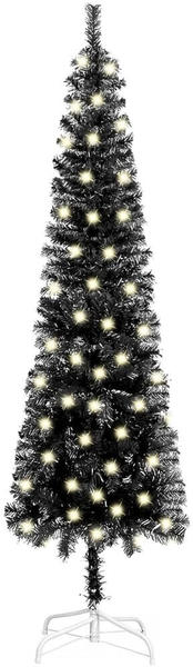 vidaXL Weihnachtsbaum Schlank mit LEDs schwarz 120 cm (3077988)