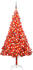 vidaXL Künstlicher Weihnachtsbaum mit LEDs & Kugeln rot 210cm (3077687)
