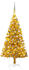 vidaXL Künstlicher Weihnachtsbaum mit LEDs & Kugeln gold 150cm (3077690)