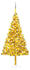 vidaXL Künstlicher Weihnachtsbaum mit LEDs & Kugeln gold 240cm (3077693)