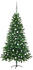 vidaXL Künstlicher Weihnachtsbaum mit LEDs & Kugeln 150 cm grün (3077726)