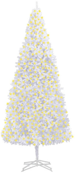 vidaXL Künstlicher Weihnachtsbaum mit LEDs 500 cm weiß (3077740)