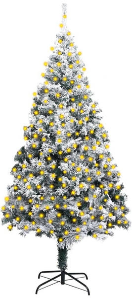 vidaXL Künstlicher Weihnachtsbaum mit LEDs & Schnee grün 300 cm (3077741)