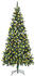 vidaXL Künstlicher Weihnachtsbaum mit LEDs Kiefernzapfen 210 cm (3077748)