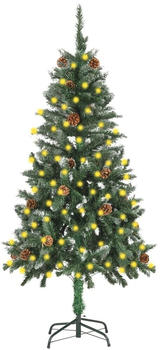vidaXL Künstlicher Weihnachtsbaum mit LEDs Kiefernzapfen 150 cm (3077746)
