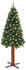 vidaXL Weihnachtsbaum Schmal mit LEDs & Echtholz & Zapfen grün 150 cm (3077759)