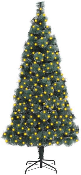 vidaXL Künstlicher Weihnachtsbaum mit LEDs & Ständer grün 210 cm (3077776)