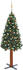 vidaXL Weihnachtsbaum Schlank mit LEDs & Kugeln grün 210 cm (3077814)