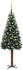 vidaXL Weihnachtsbaum Schlank mit LEDs & Kugeln grün 210 cm (3077817)