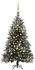 vidaXL Künstlicher Weihnachtsbaum LEDs & Kugeln Beschneit 180cm PE (3077833)