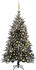 vidaXL Künstlicher Weihnachtsbaum LEDs & Kugeln Beschneit 240cm PE (3077835)