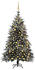 vidaXL Künstlicher Weihnachtsbaum LEDs & Kugeln Beschneit 210cm PE (3077834)