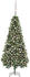vidaXL Künstlicher Weihnachtsbaum mit LEDs, Kugeln & Zapfen 210 cm (3077846)