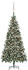 vidaXL Künstlicher Weihnachtsbaum mit LEDs, Kugeln & Zapfen 210 cm (3077849)