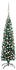 vidaXL Künstlicher Weihnachtsbaum Schlank mit LEDs & Kugeln grün 120cm (3077850)