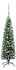 vidaXL Künstlicher Weihnachtsbaum Schlank mit LEDs & Kugeln grün 150cm (3077851)