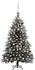 vidaXL Künstlicher Weihnachtsbaum LEDs & Kugeln Beschneit 180cm PE (3077881)