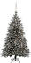 vidaXL Künstlicher Weihnachtsbaum LEDs & Kugeln Beschneit 210cm PE (3077882)