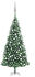 vidaXL Künstlicher Weihnachtsbaum mit LEDs & Kugeln 300 cm grün (3077884)