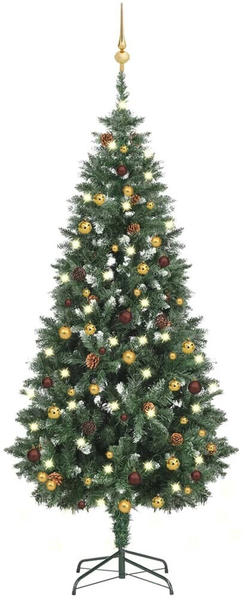 vidaXL Künstlicher Weihnachtsbaum mit LEDs & Kugeln 180 cm (3077800)