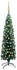vidaXL Künstlicher Weihnachtsbaum Schlank mit LEDs & Kugeln grün 120cm (3077802)