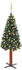 vidaXL Weihnachtsbaum Schlank mit LEDs & Kugeln grün 150 cm (3077812)