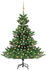 vidaXL Künstlicher Weihnachtsbaum Nordmann LED & Kugeln grün 180 cm (3077560)