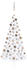 vidaXL Künstlicher Halber Weihnachtsbaum mit LEDs & Kugeln weiß 180 cm (3077570)