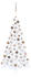 vidaXL Künstlicher Halber Weihnachtsbaum mit LEDs & Kugeln weiß 210 cm (3077571)