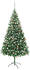 vidaXL Künstlicher Weihnachtsbaum mit LEDs & Kugeln 210 cm 910 Zweige (3077576)
