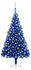 vidaXL Künstlicher Weihnachtsbaum mit LEDs & Kugeln blau 210cm (3077596)