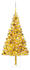 vidaXL Künstlicher Weihnachtsbaum mit LEDs & Kugeln gold 240cm (3077607)