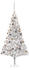 vidaXL Künstlicher Weihnachtsbaum mit LEDs & Kugeln silber 240cm (3077612)