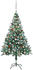 vidaXL Weihnachtsbaum Gefrostet mit LEDs Kugeln Zapfen Set 150 cm (3077613)