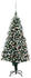 vidaXL Künstlicher Weihnachtsbaum mit LEDs Kugeln Zapfen 210 cm (3077618)