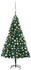 vidaXL Künstlicher Weihnachtsbaum mit LEDs & Kugeln grün 120 cm (3077620)