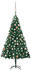 vidaXL Künstlicher Weihnachtsbaum mit LEDs & Kugeln grün 150 cm (3077621)