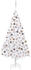vidaXL Künstlicher Weihnachtsbaum mit LEDs & Kugeln weiß 210 cm (3077628)