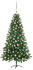 vidaXL Künstlicher Weihnachtsbaum mit LEDs & Kugeln 180 cm grün (3077641)