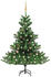 vidaXL Künstlicher Weihnachtsbaum Nordmann LED & Kugeln grün 120 cm (3077644)