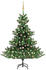 vidaXL Künstlicher Weihnachtsbaum Nordmann LED & Kugeln grün 240 cm (3077648)