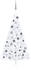 vidaXL Künstlicher Halber Weihnachtsbaum mit LEDs & Kugeln weiß 150 cm (3077655)