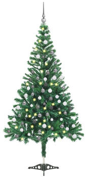 vidaXL Künstlicher Weihnachtsbaum mit LEDs & Kugeln 120 cm 230 Zweige (3077659)