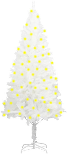 vidaXL Künstlicher Weihnachtsbaum mit LEDs weiß 150cm (3077461)