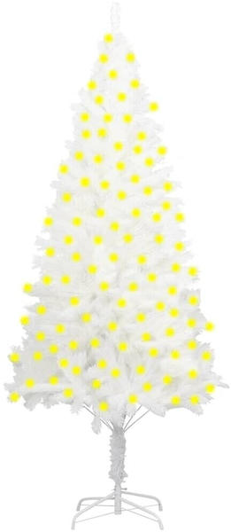 vidaXL Künstlicher Weihnachtsbaum mit LEDs weiß 210 cm (3077463)