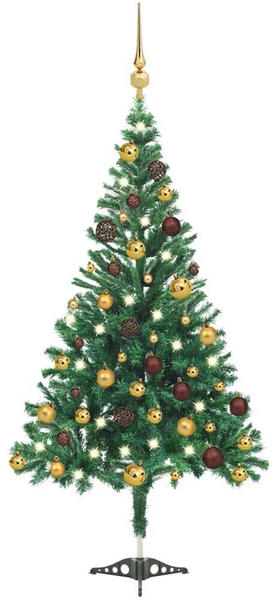 vidaXL Künstlicher Weihnachtsbaum mit LEDs & Schmuck 120 cm 230 Zweige (3077487)