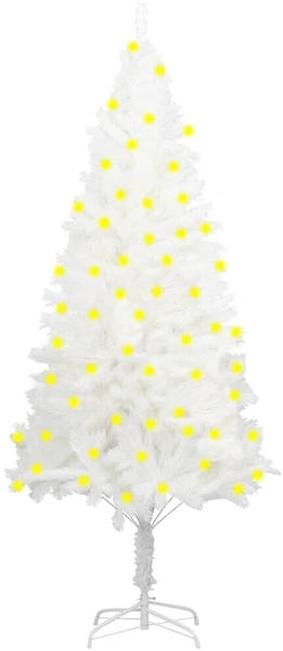 vidaXL Künstlicher Weihnachtsbaum mit LEDs weiß 180 cm (3077462)