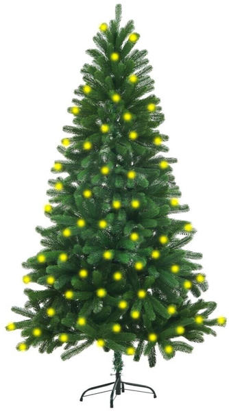 vidaXL Künstlicher Weihnachtsbaum mit LEDs 150 cm grün (3077468)
