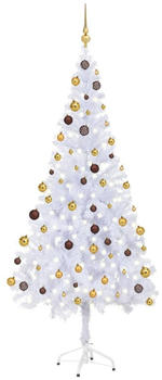 vidaXL Künstlicher Weihnachtsbaum mit LEDs & Schmuck 180 cm 620 Zweige (3077494)
