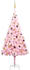 vidaXL Künstlicher Weihnachtsbaum mit LEDs & Schmuck Rosa 240cm (3077501)